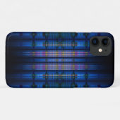 Dunkelblaues Blindmuster Case-Mate iPhone Hülle (Rückseite (Horizontal))