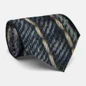 Dunkelblaues Denim Krawatte (Gerollt)