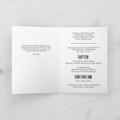 Dunkelblaues Foto Front Polka-Dot geklappte Taufe Programm (Innenseite)