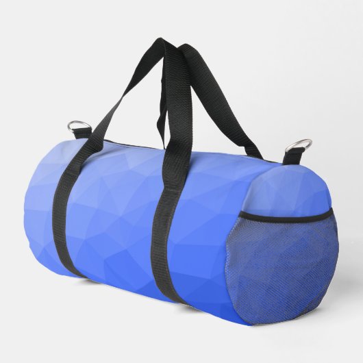 Dunkelblaues Gefälle geometrisches Maschenmuster Duffle Bag (Rechte Ecke)