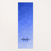 Dunkelblaues Gefälle geometrisches Maschenmuster M Yogamatte (Vorderseite)