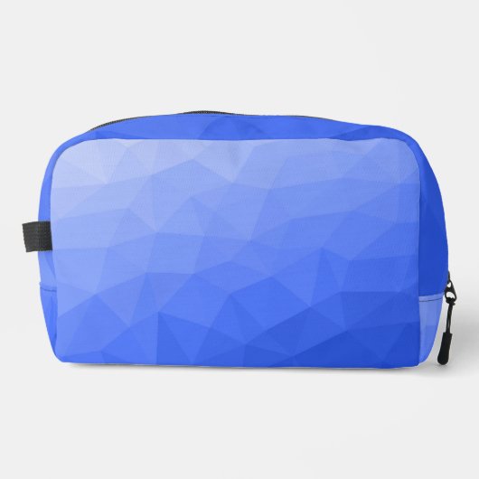 Dunkelblaues Gefälle geometrisches Maschenmuster Waschbeutel (Vorderseite)