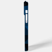 Dunkelblaues geometrisches Maschenmuster Case-Mate iPhone Hülle (Rückseite / Links)