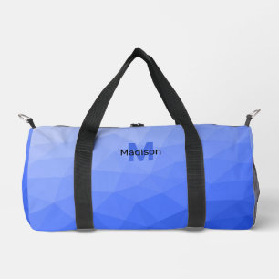 Dunkelblaues geometrisches Maschenmuster Monogram Duffle Bag
