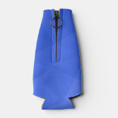 Dunkelblaues geometrisches Maschenmuster Monogram Flaschenkühler (Rückseite)