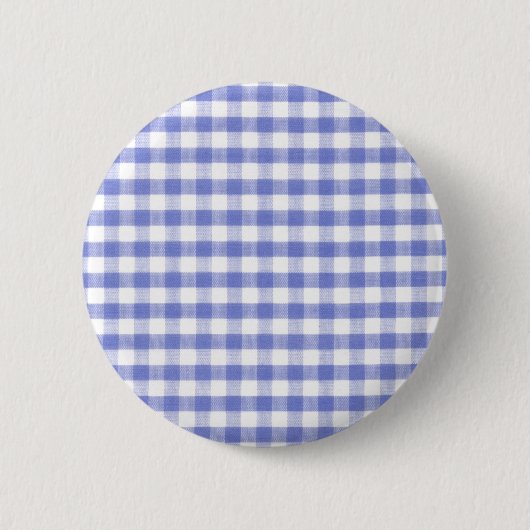 Dunkelblaues Gingham-Muster Button (Vorderseite)