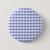 Dunkelblaues Ginghammuster Button (Vorderseite)