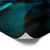 Dunkelblaues Kaleidoskop-Muster Poster (Ecke)