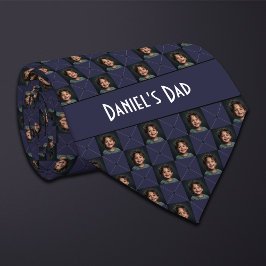 Dunkelblaues kariertes Foto Krawatte