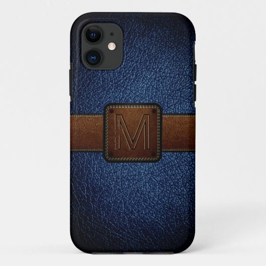 Dunkelblaues Leder sieht braun aus Case-Mate iPhone Hülle (Rückseite)
