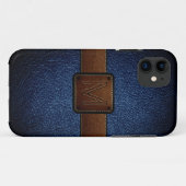 Dunkelblaues Leder sieht braun aus Case-Mate iPhone Hülle (Rückseite (Horizontal))