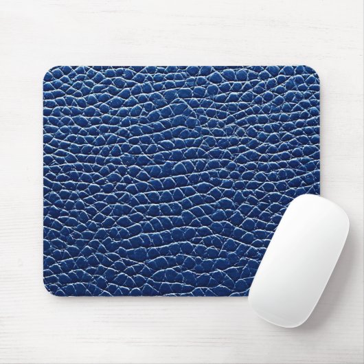 Dunkelblaues Ledermuster Mousepad (Mit Mouse)