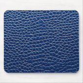 Dunkelblaues Ledermuster Mousepad (Vorne)