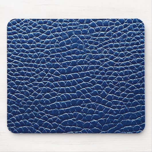 Dunkelblaues Ledermuster Mousepad (Vorne)