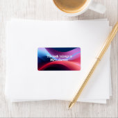 Dunkelblaues lila abstraktes Lehrbuch Adressaufkleber (Insitu)