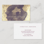 dunkelblaues Logo für das Piano Visitenkarte (Vorne/Hinten)