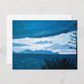 Dunkelblaues Meer nach Sonnenuntergang | Mittelmee Postkarte (Vorne/Hinten)