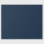 Dunkelblaues Minimalistisches Wrapping Paper Geschenkpapier (Flach)