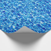 Dunkelblaues mit Ziegeln gedecktes Wasser Geschenkpapier (Ecke)