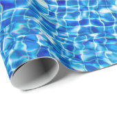 Dunkelblaues mit Ziegeln gedecktes Wasser Geschenkpapier (Rolleneckpunkt)