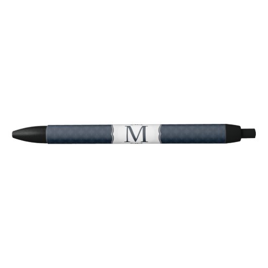 Dunkelblaues Muster - das Monogramm der noblen Kugelschreiber (Vorderseite)