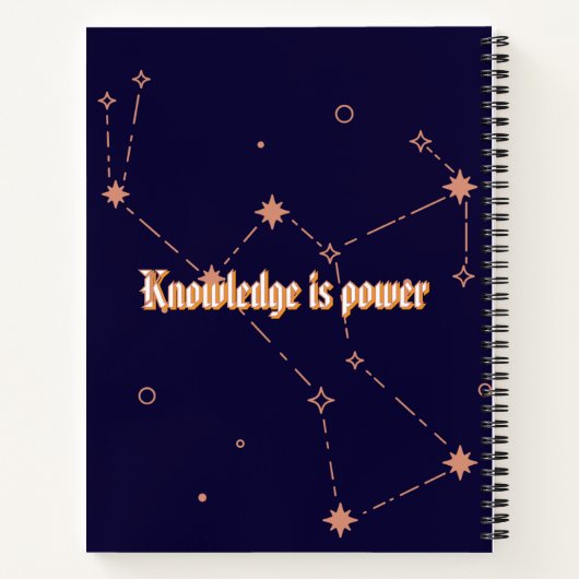 Dunkelblaues Notebook (Notebook mit Weltraumtechni Notizblock (Rückseite)