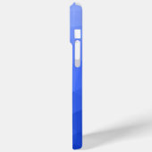 Dunkelblaues ombre geometrisches Maschenmuster Mon Case-Mate iPhone Hülle (Rückseite / Links)