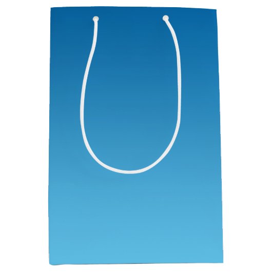 Dunkelblaues Ombre Mittlere Geschenktüte (Vorderseite)