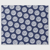 dunkelblaues Papier für mehrsprachige Friedenswort Geschenkpapier (Flach)