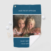 Dunkelblaues Personalisiertes kundenspezifisches F Golfhandtuch (Insitu)