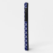 Dunkelblaues Quatrefoil Muster Case-Mate iPhone Hülle (Hinten/Links)