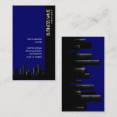 dunkelblaues Stadtbild Visitenkarte (Vorne/Hinten)