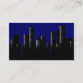 dunkelblaues Stadtbild Visitenkarte (Rückseite)
