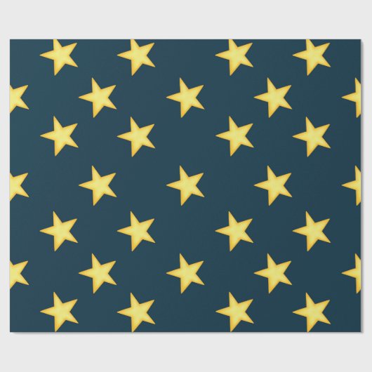 Dunkelblaues Sternennachtswackelpapier Geschenkpapier (Flach)