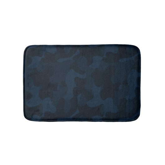 Dunkelblaues Tarnmuster Abstract Badematte (Vorderseite)
