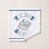 Dunkelblaues Tuch-Set Le Bain Du Paris Badhandtuch Set (Waschlappen)