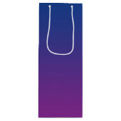 Dunkelblaues u. lila Ombre Geschenktüte Für Weinflaschen (Vorderseite)