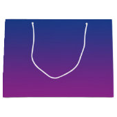 Dunkelblaues u. lila Ombre Große Geschenktüte (Vorderseite)