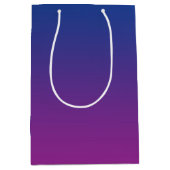 Dunkelblaues u. lila Ombre Mittlere Geschenktüte (Vorderseite)