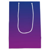 Dunkelblaues u. lila Ombre Mittlere Geschenktüte (Rückseite)