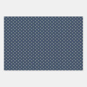 Dunkelblaues Umhüllungspapier - Flachblatt 3 Teile Geschenkpapier Set (Vorderseite 3)