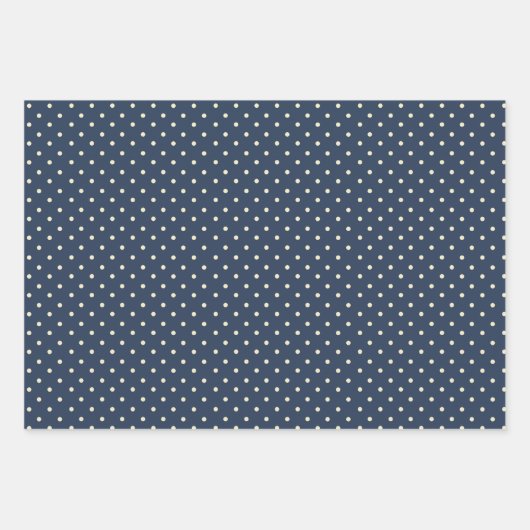 Dunkelblaues Umhüllungspapier - Flachblatt 3 Teile Geschenkpapier Set (Vorderseite 3)