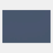 Dunkelblaues Umhüllungspapier - Flachblatt 3 Teile Geschenkpapier Set (Vorderseite)