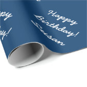 dunkelblaues Umhüllungspapier| Personalisierbar Geschenkpapier (Rolleneckpunkt)