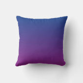 "Dunkelblaues und lila Ombre" Kissen (Rückseite)