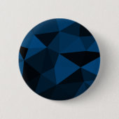 Dunkelblaues und schwarzes geometrisches Maschenmu Button (Vorderseite)