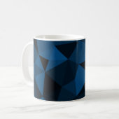 Dunkelblaues und schwarzes geometrisches Maschenmu Kaffeetasse (Vorderseite Links)
