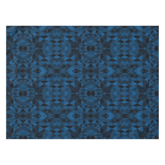 Dunkelblaues und schwarzes geometrisches Maschenmu Tischdecke (Vorderseite (Horizontal))
