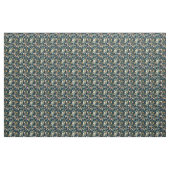 Dunkelblaues Vintage-Gartenblumenmuster Stoff (Yard (91,4 cm))