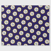 Dunkelblaues, weißes Gold-elegantes Design für Bus Geschenkpapier (Flach)